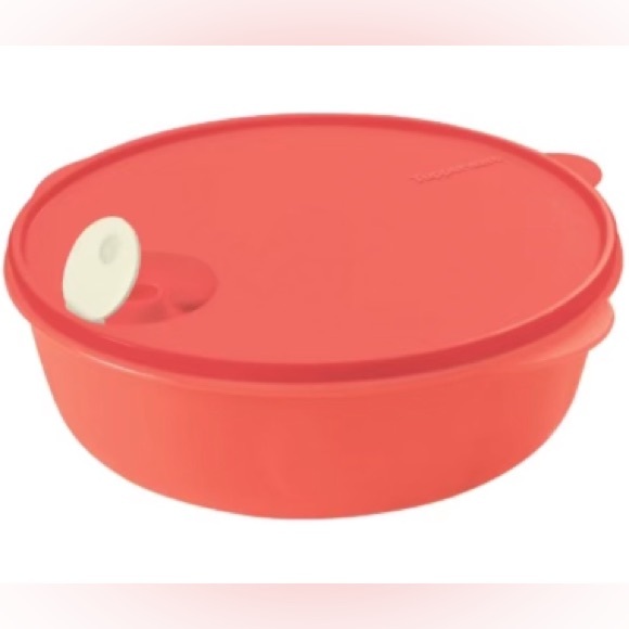 Tupperware CrystalWave PLUS  Container 2.75 Liter Coral Color - Picture 3 of 4